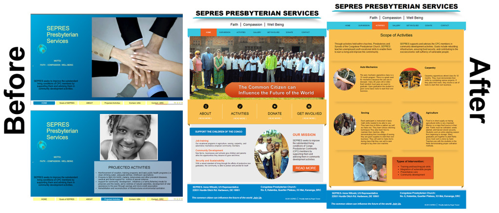 SEPRES Website Before and After